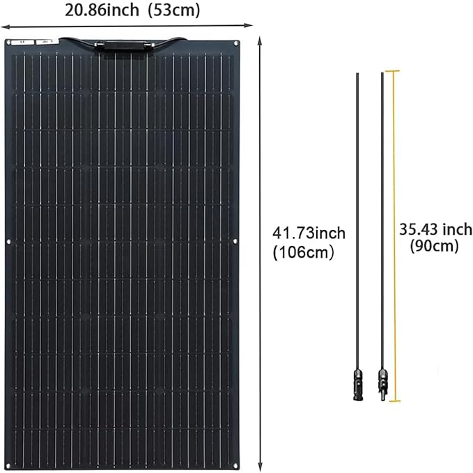 XINPUGUANG Flexible Solar Panel 100W200W 12V Solar Panel Kit Monocrystalline Module20A Charge Controller Extension CableAlligator Clip Cable for Outdoor Off Grid Boat rv Trailer (200W)