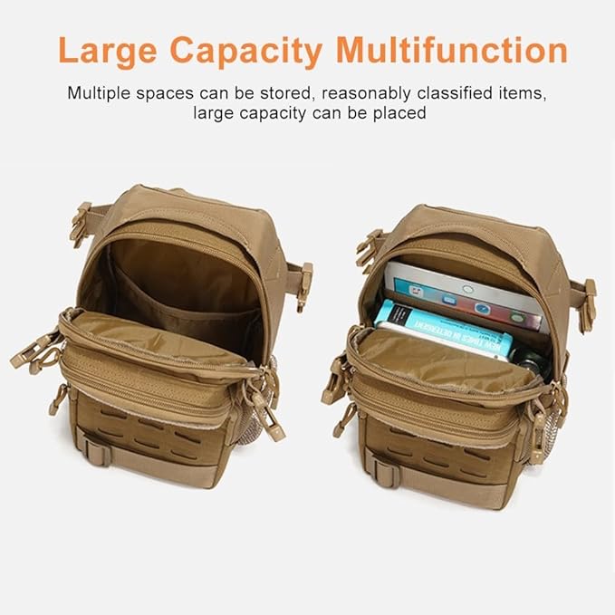 Tactical Sling Bag Adjustable Crossbody Bag Military Chest Bag for Outdoor Cycling Running Fishing Camping Climbing