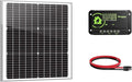 Newpowa 50W Watts 12V Mono 10BB Solar Panel Off Grid Solar Charge Kit 50 Watt 12 Volt Solar Panel+10A PWM Charge Controller+6ft Extension Cable for RV Marine Car Motorcycle Battery Charge Kit