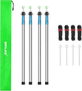 SANLIKE Telescoping Tarp Pole Heavy Duty Tent Poles 33-86.6/94 Thickened Tube Collapsible Stainless Steel Canopy Poles for Camping Backpacking Hiking Awning Sun Sails Outdoor Sports Set of 2