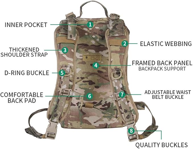 EMERSONGEAR Assault Backpack/Removable Operator PackFunctional Tac Backpack18LDaily Use