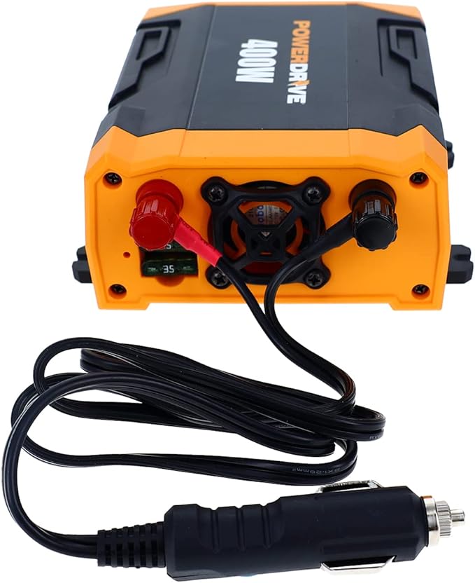 PowerDrive PWD400 400 Watt Power Inverter 12v DC to 110v AC with 2 Outlets and 2 Ports