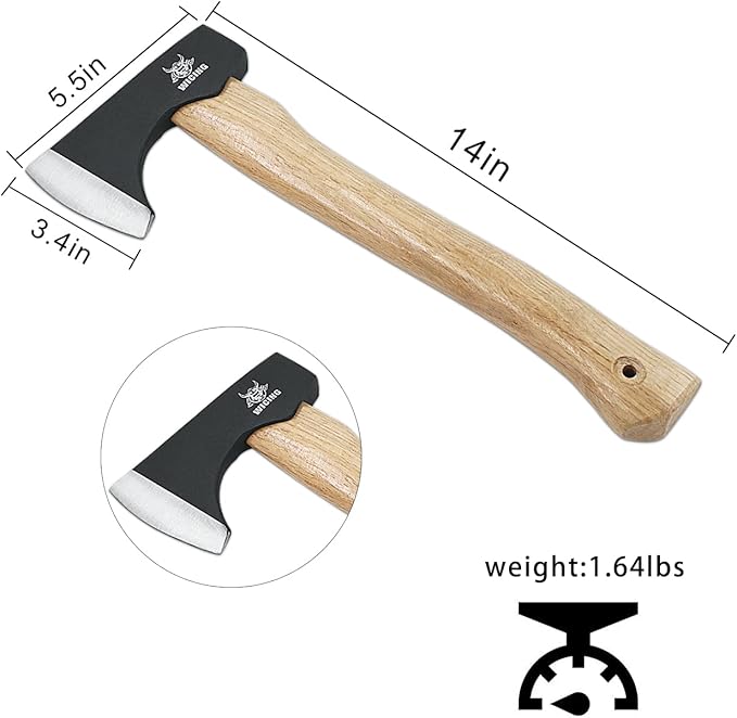 Throwing Axes - 14 Throwing Hatchet Great for Axe Throwing Competitions High Carbon Steel Forged &amp Wooden Handle 3 Pack