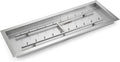 Stanbroil 36 x 12-Inch Rectangle Drop-in Fire Pit Pan with Jet Burner 304 Stainless Steel Gas Firepit Insert for DIY Firepit Table High Flame150000 BTU Max