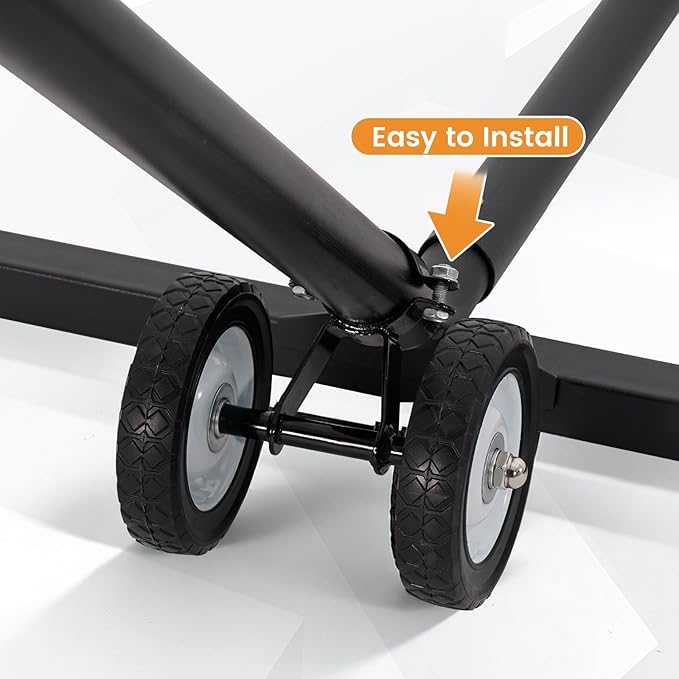 Lazy Daze Hammocks Wheel Kit for Hammock Stands Black Weather Resistant Universal Hammock Stand Wheel for Easy Outdoor Mobility
