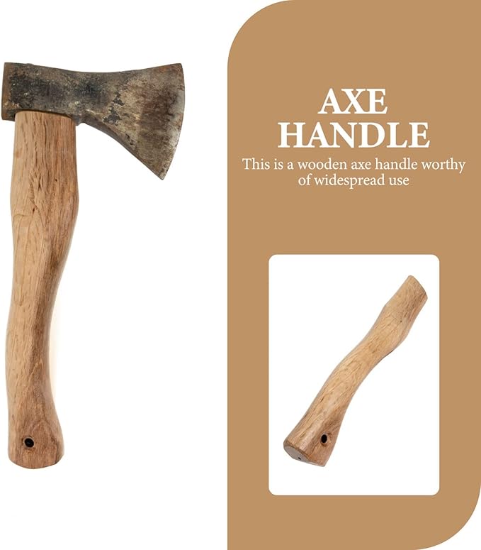 Wood Replacement Handle for Camp 14.6 Inch Hatchet Handle Replacement Hickory Hatchet Handle Replacement 27x4.5cm