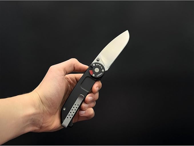 Extrema Ratio - BF2 CD (STONE WASHED) Folding Knife Böhler N690 steel blade hardened to 58 HRC stone-washed finish anticorodal aluminum handle reversible clip Italian handcrafted precision