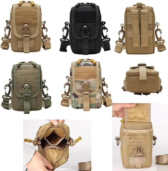 Outdoor Sports Airsoft Gear Molle Hiking Pack Accessory Camouflage Kit Pouch Tactical Small Bag - Green