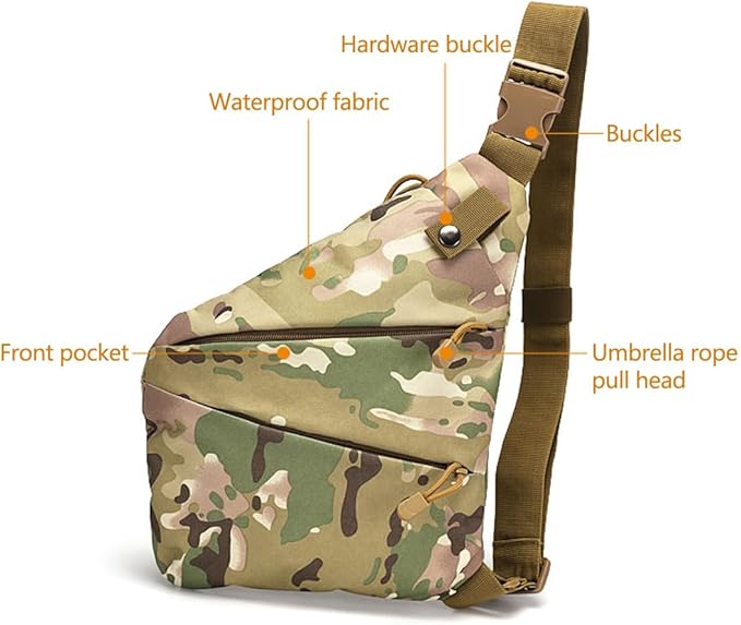 Outdoor Tactical Bag Backpack Military Sport Bag Pack Sling Shoulder Backpack Tactical Bag for Every Day Carry (Jungle Digital)