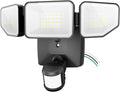 65W 6500LM Flood Lights Outdoor Motion Sensor with Night Light Hardwired Security Floodlights 6500K IP65 Waterproof Dusk to Dawn Lighting Outside Black 1 Pack