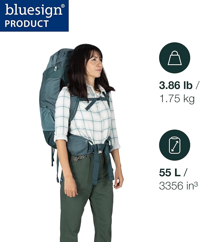 Osprey Fairview Trek Women's Travel Backpack - Hybrid Backpacking &amp Travel Bag with Internal Organization