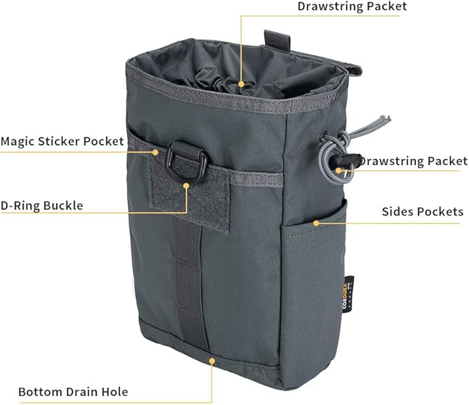 EXCELLENT ELITE SPANKER Molle Dump Pouch Drawstring Magazine Utility Pouch Folding Dump Pouch Waist Bag