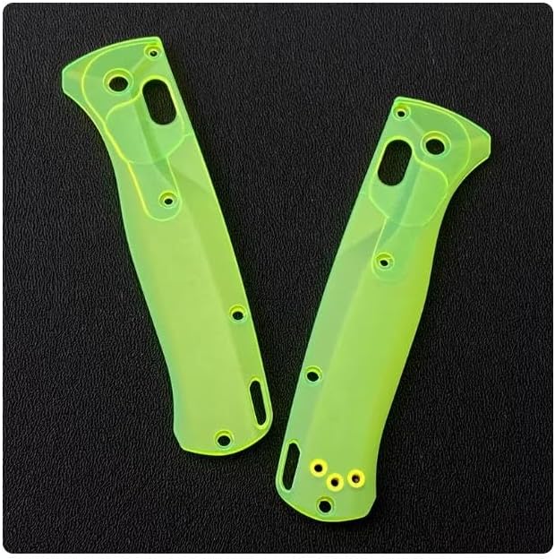 1Pair Custom Acrylic Scales Fits for Bugout 535 Blank Handle Patch DIY Replacement in Green
