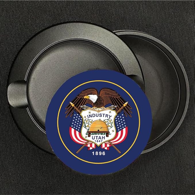 Brotherhood Metal Zyn Container - Metal Zyn Holder - Zyn Metal Can - Metal Container for Zyn Holder - Metal Zyn Can Golf Gifts for Him - Zyn Containers for Golf - Utah State Flag