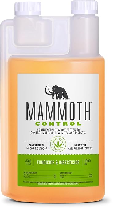 Mammoth Control - Concentrated Miticide Fungicide and Insecticide - Made with Thyme Oil (1000 ml)