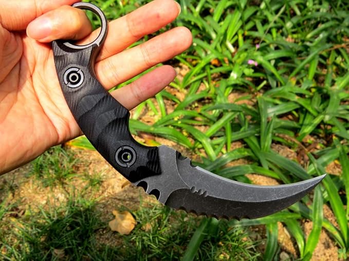 Ccanku C1691 Fixed Blade Knife D2 Steel G10 Handle 4 InchesOutdoor Claw KnifeCamping EDC Tools Kydex Sheaths … …