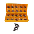 Indexable Turning Insert DCMT21.51 DCMT070204 External Turning Tool Holder 1/33/81/25/8 SDJCR07 Lather Cutting Tools (20pcs DCMT21.51 Inserts)