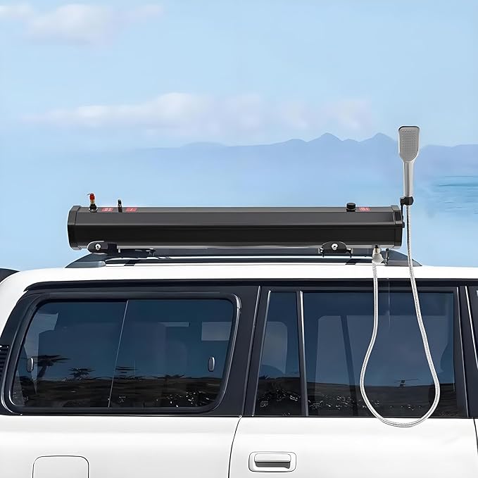 Pressurized Tank Road Camping ShowerRoad Camping Shower Pressurized Water Tankfor Camping Shower Roof-Mounted Roof Rack Water Tank Car Truck 20L/5.28Gal