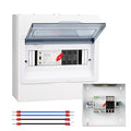 100A AC220V 3 Pole Automatic Transfer Switch ATS with CB Dual Power Changeover Switch with Metal Inlet Box for Indoor Outdoor (100A-3P)