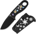 Kizer Beaver Fixed Blade Knife with Sheath 2.75 D2 Blade EDC Fixed Blade Camping Knife with Black G10 Handle Small Bushcraft Survival Knives Outdoor Hunting Knives for Men Women 1078MC1