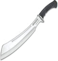HONSHU Boshin Parang with Leather Belt Sheath - 7Cr13 Stainless Steel Blade Weight-Reducing Thru-Holes Molded and Textured TPR Handle Lanyard Hole Go-To Battle Ready Tactical Tool - Length 19 1/2”