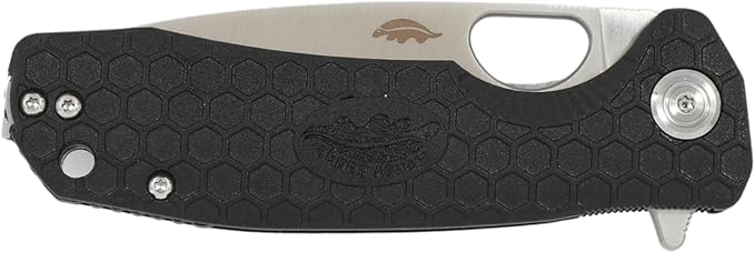 Honey Badger Large Pocket Knife EDC Drop Point Folding Utility Knife 3.6 Steel Blade Reversible Pocket Clip - (3.8oz) Drop Point Large Black D2 HB1008