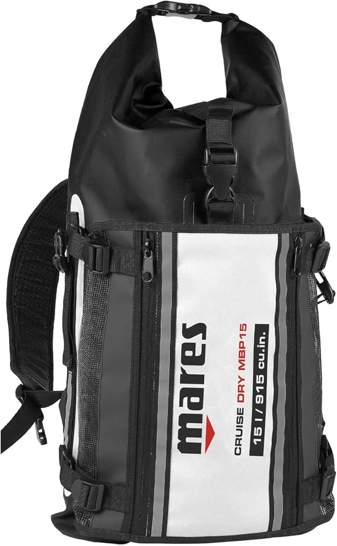 MARES Cruise Dry MBP15 Diving Equipment Bag | Roll-Top Dry Bag for Water Sports &amp Outdoor Activities