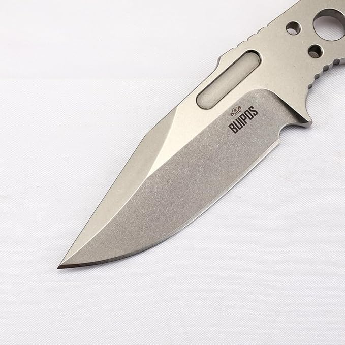 BD05 Fixed Blade Knife 14c28n Steel Blade All-in-one handle full handle EDC tool straight knife for work camping hunting (One-piece steel white)