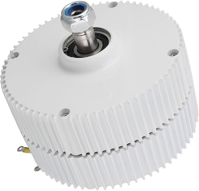 3 Phase AC Permanent Magnet Synchronous Alternator Generator High Efficiency Dual Axes 24V Output for Vertical Horizontal Wind Turbines Aluminum Alloy Carbon Steel 15x15x15cm (400w)