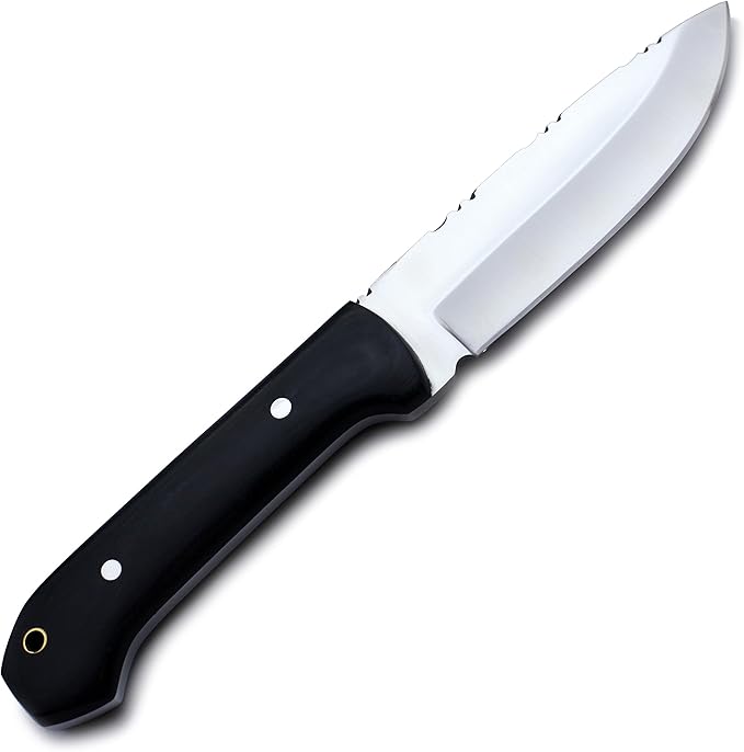 GCS Handmade Micarta Handle D2 Tool Steel Tactical knife Hunting Knife Camp Knife with leather sheath Full tang blade designed for Hunting &amp EDC GCS 108