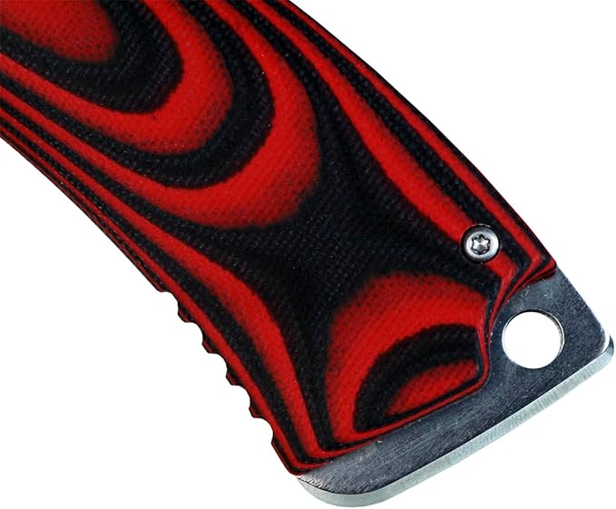 iFIELD Bushcraft Hunting Folding Knife EL29090 3.6 7CR17MOV Blade (54-57 HRC) G10 Handle Satin Finish Lightweight Outdoor Tool for Camping &amp Fishing