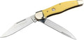 Boker Folding Hunter 4.5 Inch Pocket Knife Yellow SyntheticTraditional Series 2.0 Made in Germany