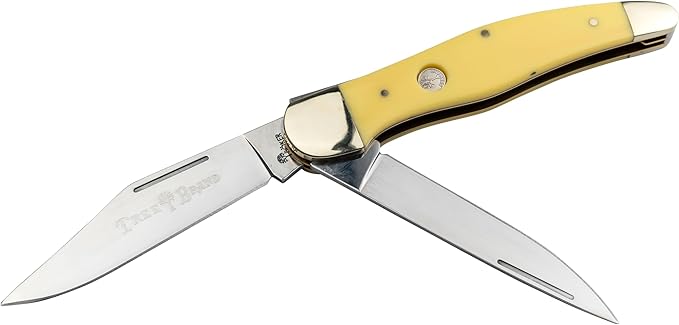 Boker Folding Hunter 4.5 Inch Pocket Knife Yellow SyntheticTraditional Series 2.0 Made in Germany