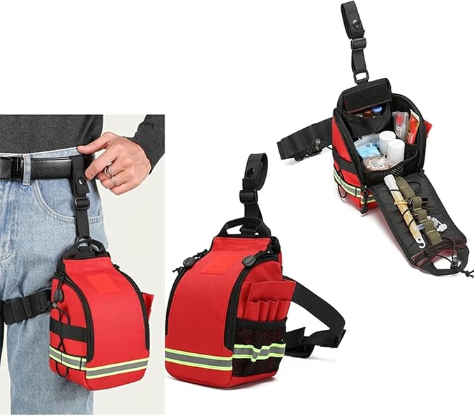 First Aid Bags Empty First Aid Fanny Pack Bag Lifeguard Hip Pack Portable First Responder Trauma Bag(A02)