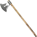 MedievalDepot Briny Deep Trident Forged Two-Handed Combat Axe - Overall 42 - Carbon Steel Blade - Rosewood Handle