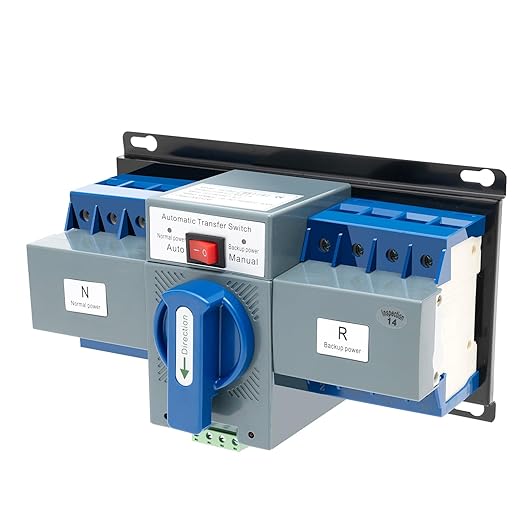 50HZ/60HZ 4P 63A ATS Dual-Power Automatic Transfer Switch kit 4P CB Level 220V Manual/Automatic Operationfor Generator Changeover Switch