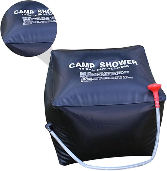 Abaodam Portable Solar Shower Bag for Camping Outdoor Shower Waterproof Design 20L Capacity for Travel and Hiking