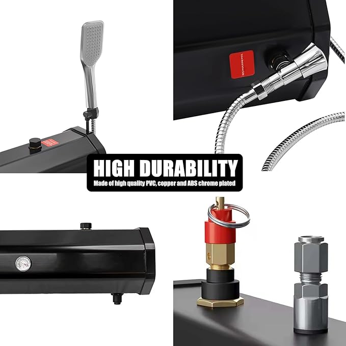 Pressurized Water Tank for Overlanding Vehicles - Portable Storage Solution for Camping and Off-Road Showers