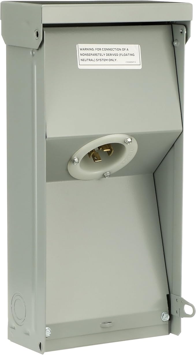 MIDWEST U030N 30A Power Inlet • 120/240V AC Input • Outdoor Power Inlet Box • NEMA 3R Enclosure • L14-30 Configuration • for Generators Transfer Switches and RV Hookups