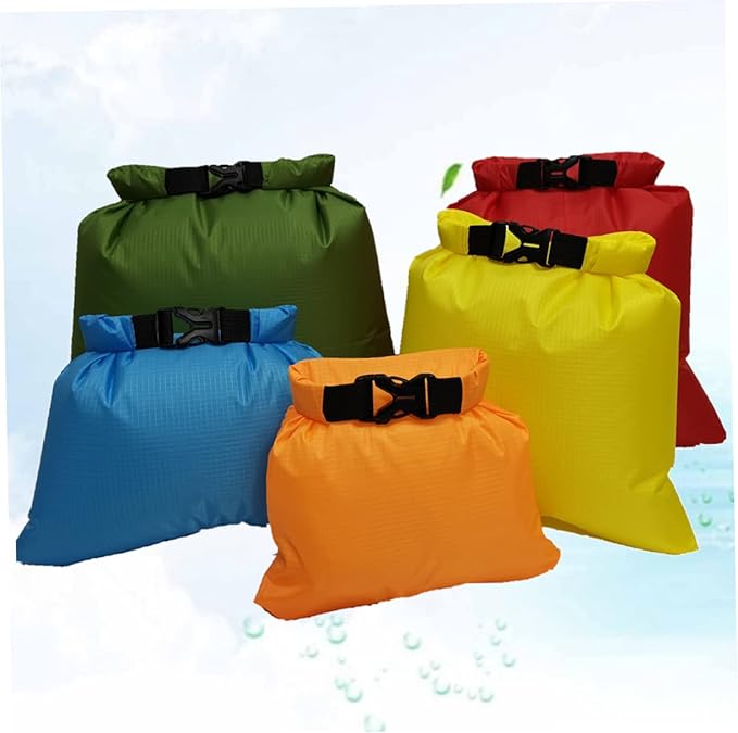 15pcs Outdoor Compression Bags Drawstring Laundry Travel Bags for Camping Kayaking Boating Random Color