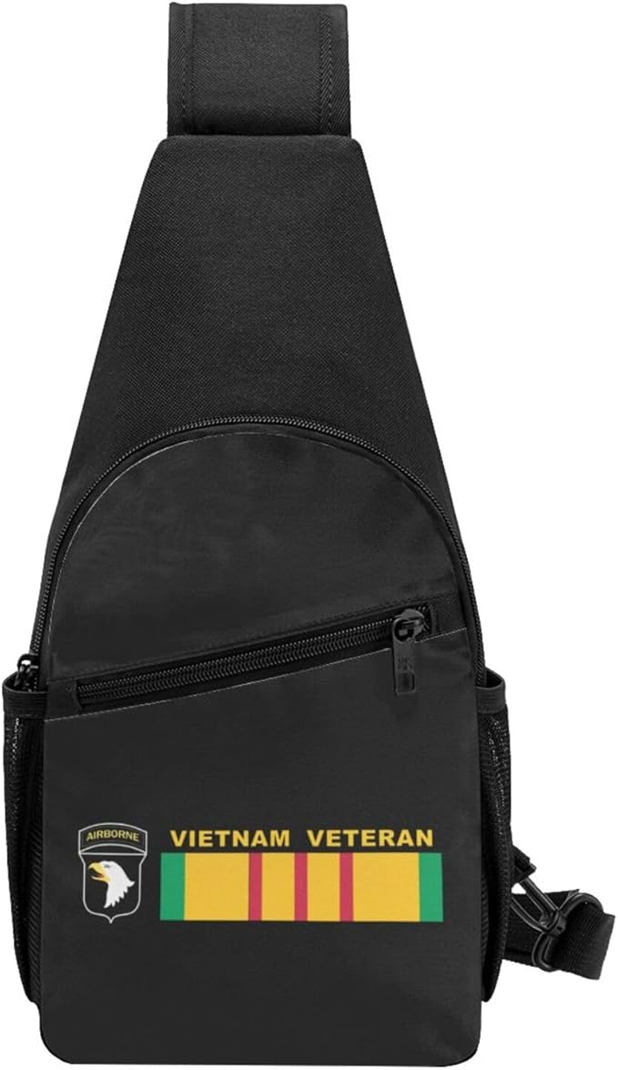 101st Airborne Division Vietnam Veteran Chest Pack Leisure Shoulder Crossbody Chest Bag