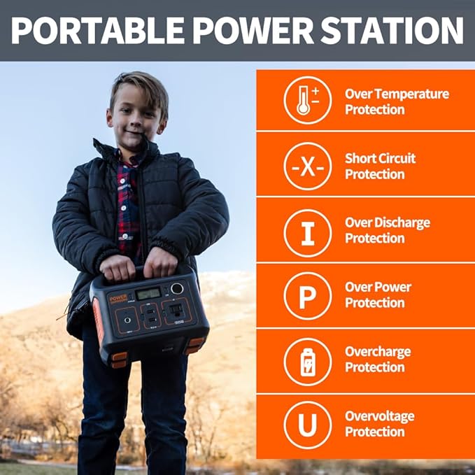 Jackery Portable Power Station Explorer 290 290Wh Backup Lithium Battery 110V/200W Pure Sine Wave AC Outlet Solar Generator (Solar Panel Not Included) for Outdoors Camping Travel(Renewed)