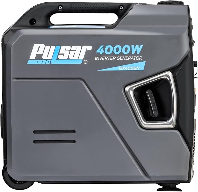 Pulsar Products GX400BN 4000W Portable Ultra-Quiet Dual Fuel &amp Parallel Capability RV-Ready Handle &amp Wheels with CO