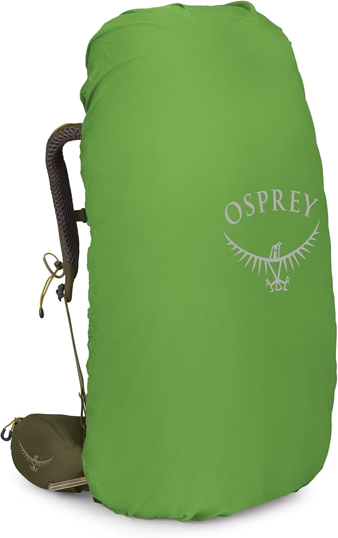 Osprey Kestrel 58L Men's Backpacking Backpack - Hiking &amp Camping Bag with Waterproof Raincover Moss Green Large/X-Large