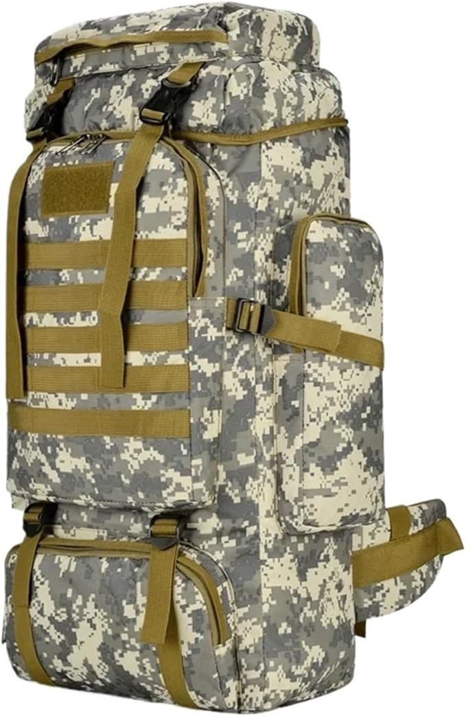 Compatible For 80L/100L Mountaineering Bag Climb Tactical Backpacks Large Backpack Outdoors Hiking(ACU (80L))
