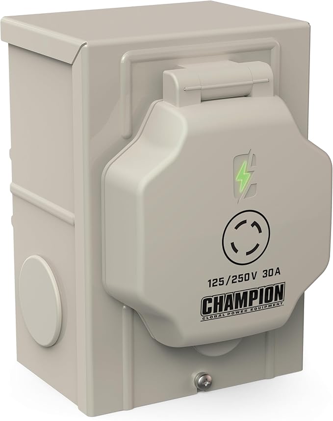 Champion Power Equipment 30A 125/250V Power Inlet Box