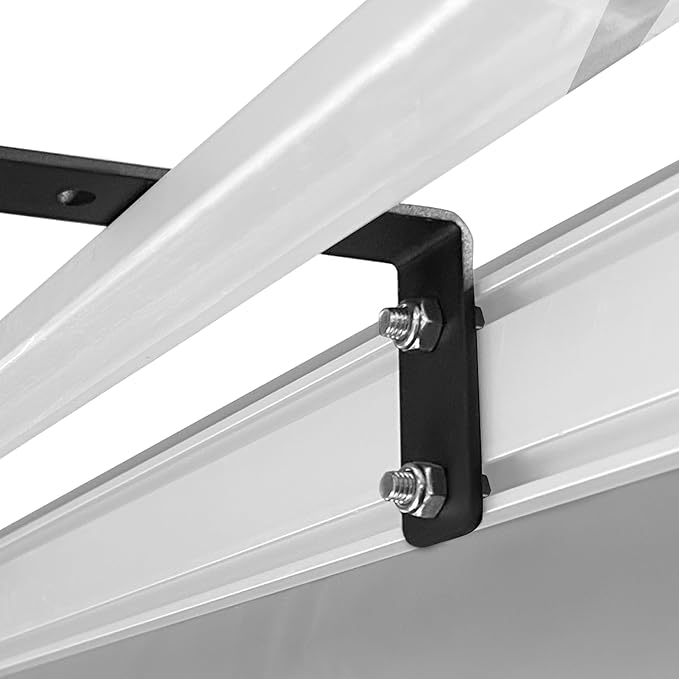 ALL-TOP Vehicle Awning Mounting Hardware Stainless L-Shape Bracket Installation Kit for Awning DIY &amp Replacement with Reflective Camping Ropes