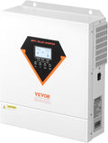 VEVOR Hybrid Solar Inverter 3500W Single Phase Pure Sine Wave Power Inverter 24V DC to 220/230V AC with Built-in 100A MPPT Solar Charge Controller for Off-Grid System Lead Acid Lithium Battery