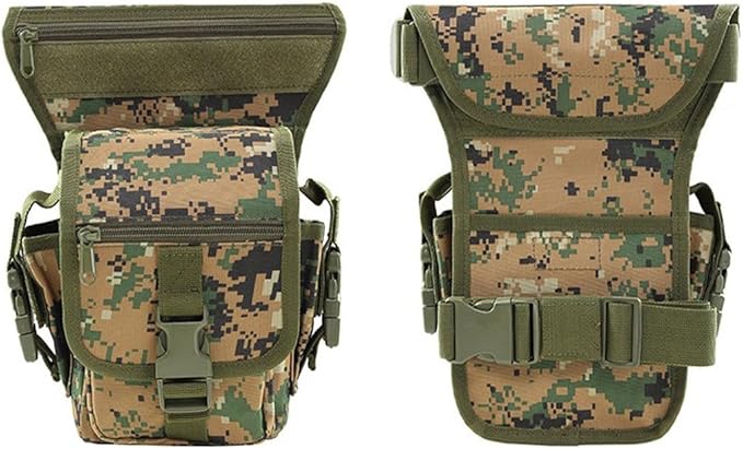 Waterproof Military Tactical Drop Leg Pouch Bag for Men Type B Cross Over Leg Rig Outdoor Bike Cycling Hiking Thigh Bag