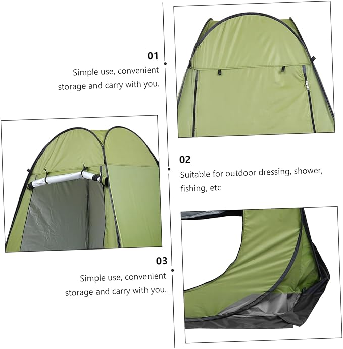 Balacoo Portable Privacy Shower Tent for Camping Outdoor Changing Room with Space Quick Setup Lightweight for Fishing and Outdoor Activities